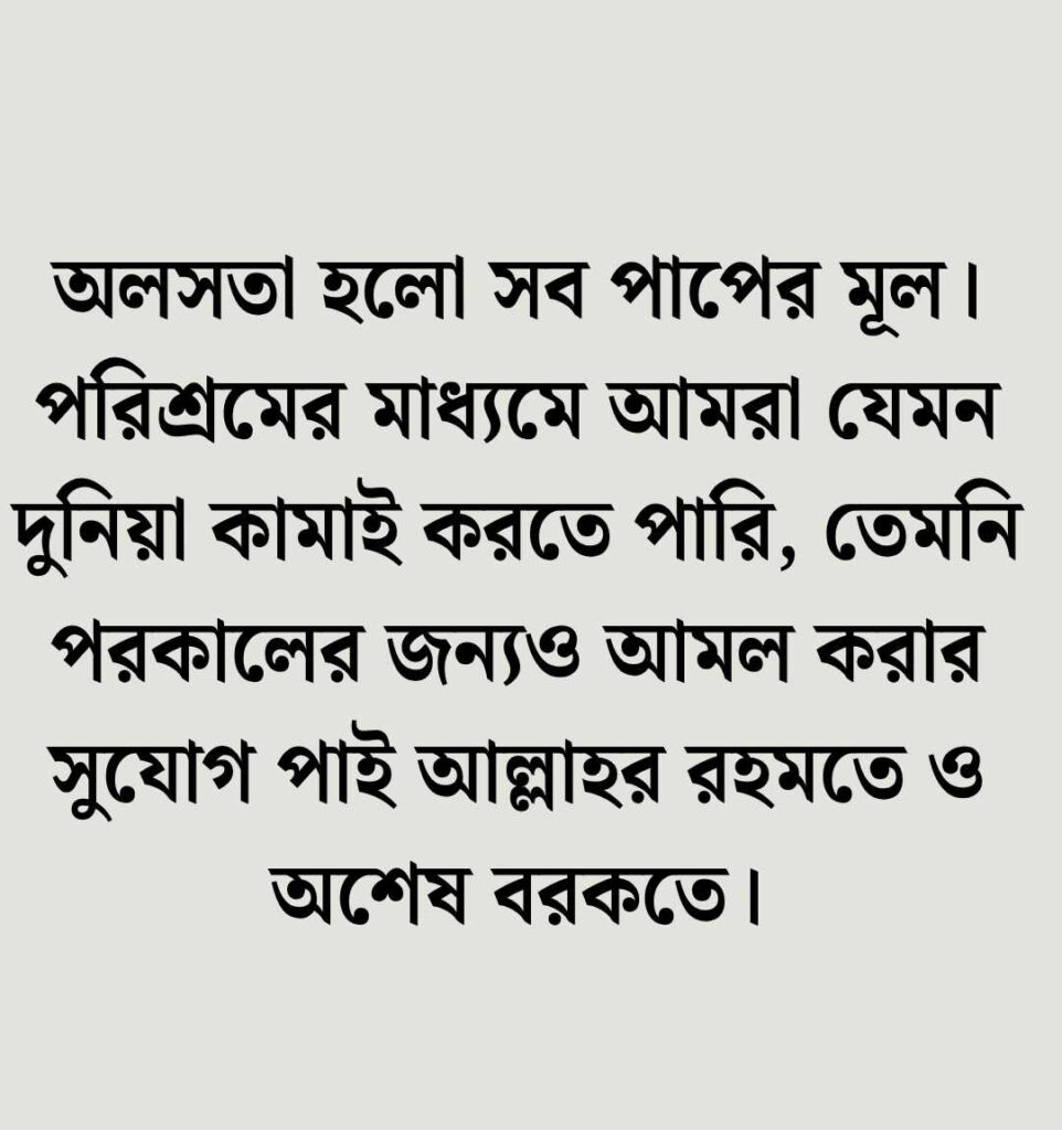 পরিশ্রম ও সফলতা নিয়ে ইসলামিক উক্তি