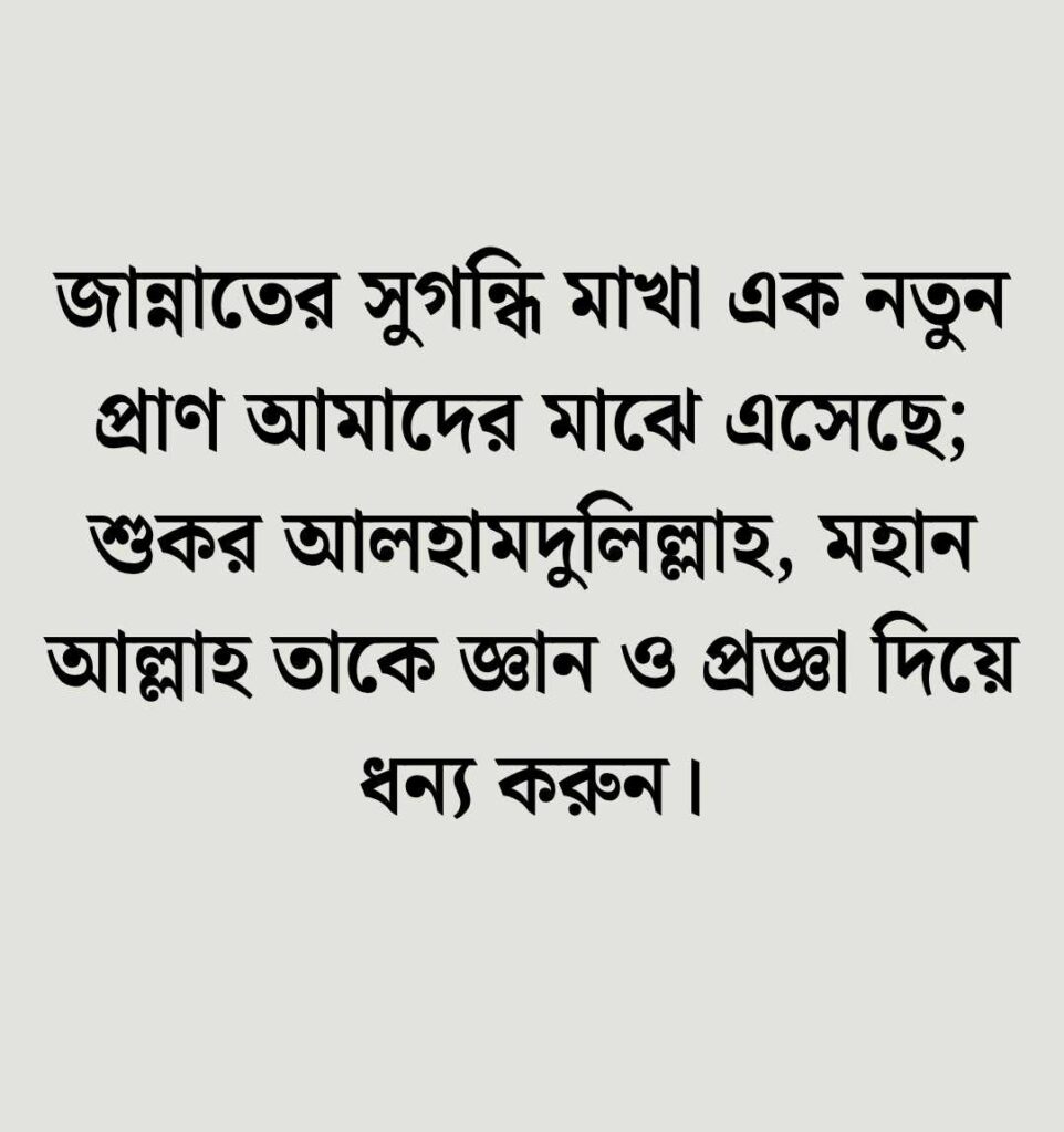 নতুন শিশুর আগমন নিয়ে ইসলামিক স্ট্যাটাস