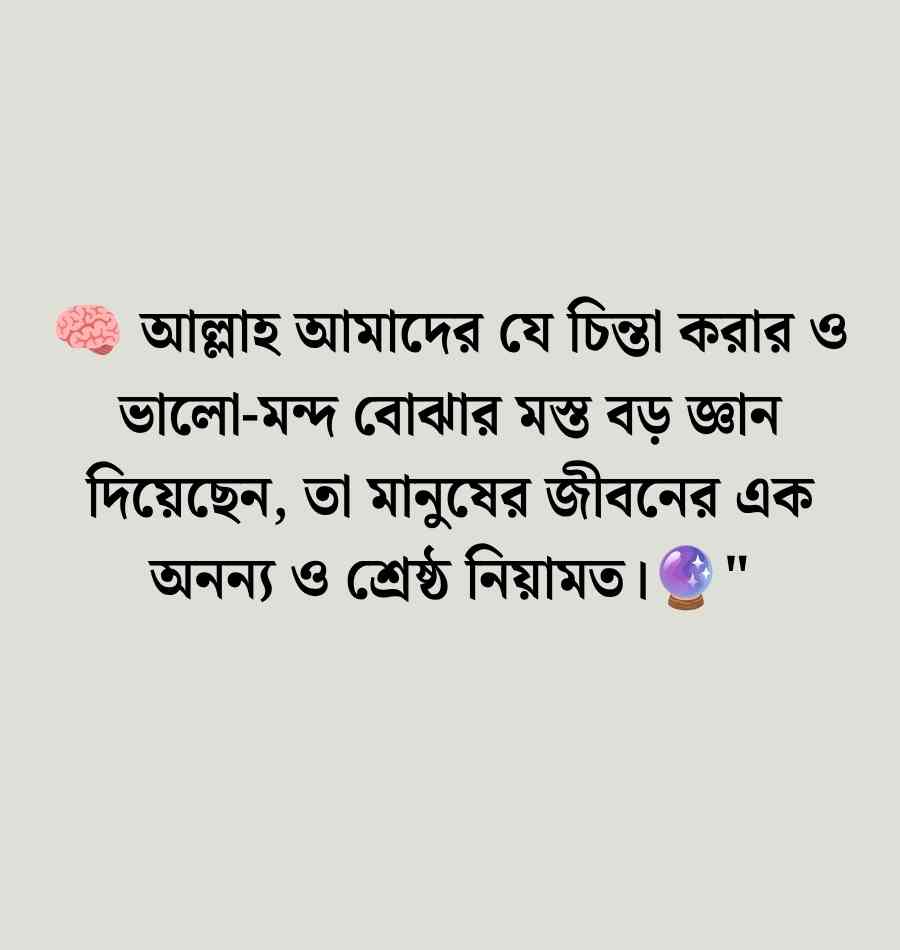 আল্লাহর নিয়ামত নিয়ে উক্তি