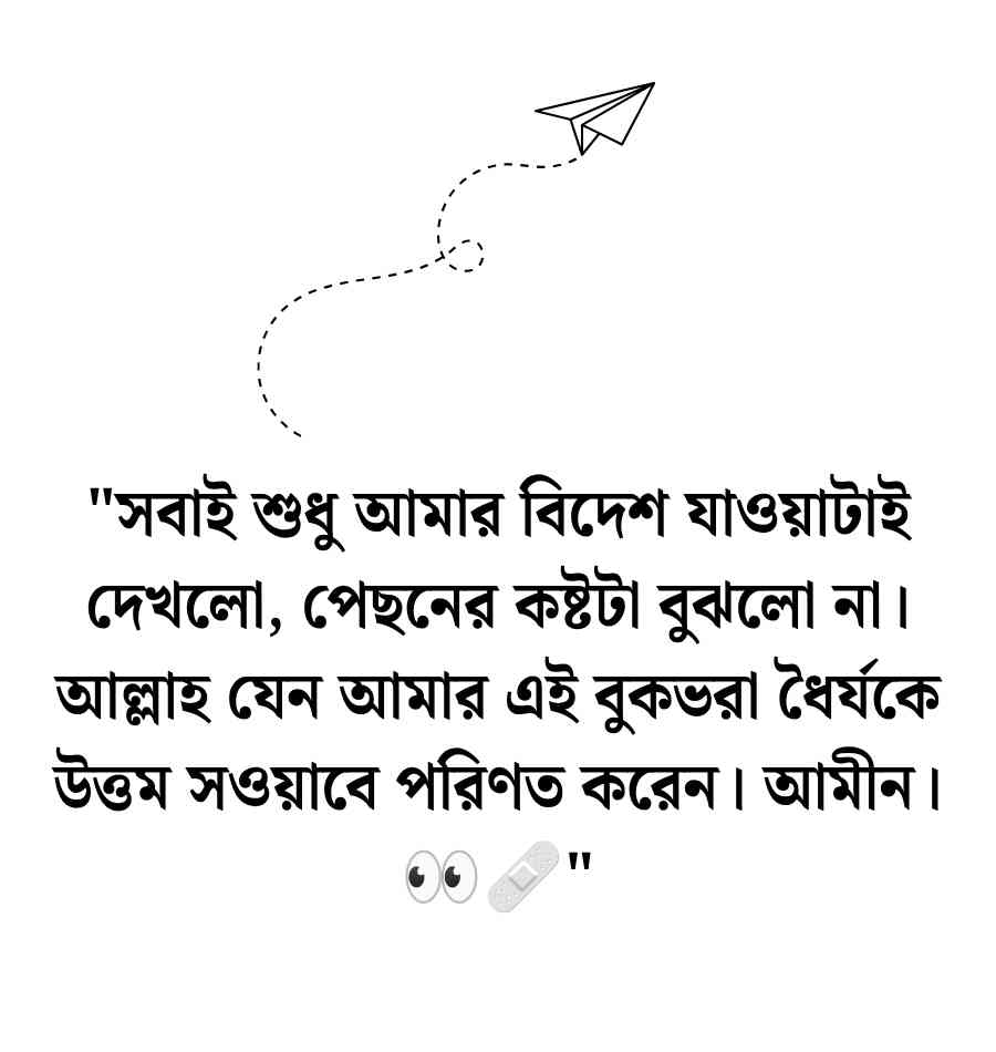 বিদেশ যাওয়ার বিদায় স্ট্যাটাস ইসলামিক