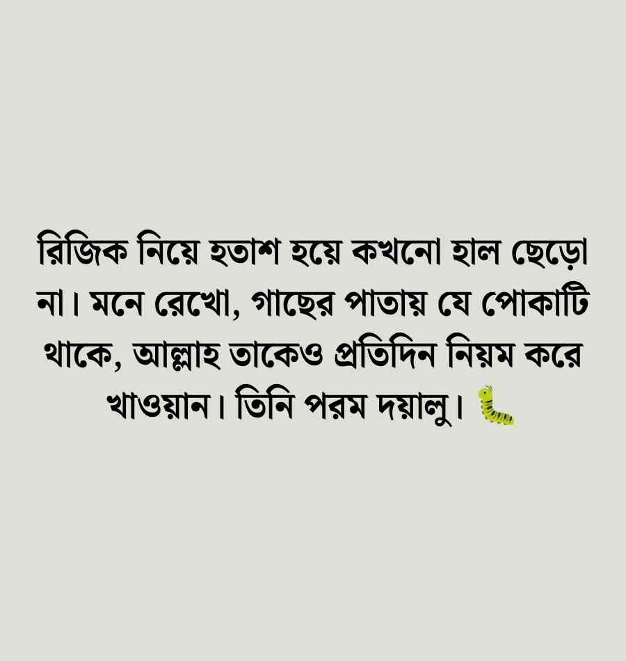 রিজিক নিয়ে স্ট্যাটাস
