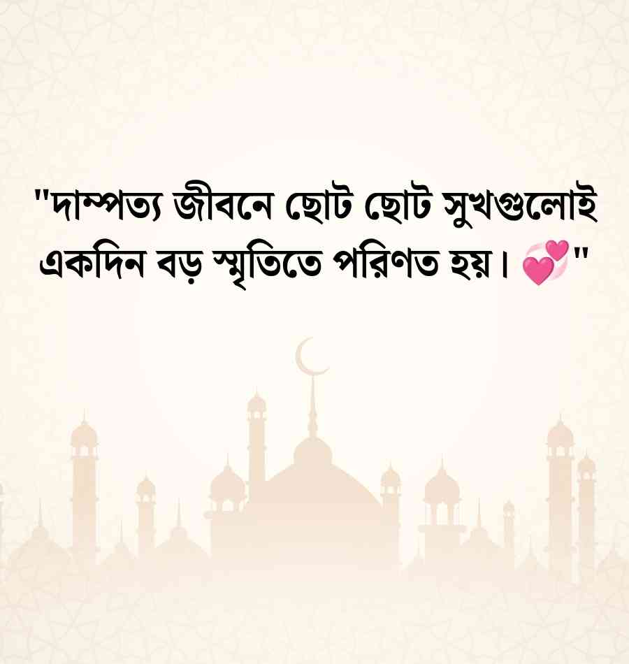 দাম্পত্য জীবন নিয়ে ইসলামিক স্ট্যাটাস